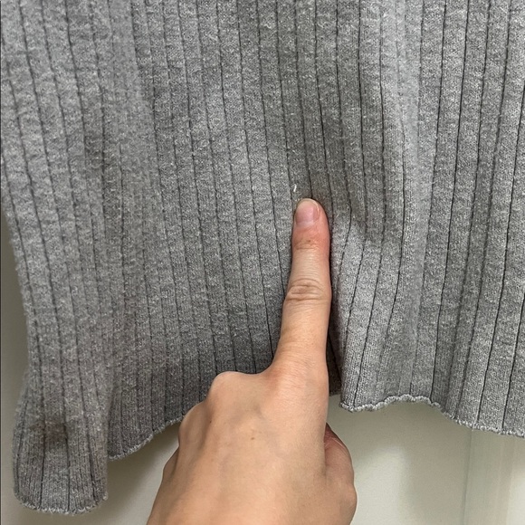 Croft & Barrow Gray Ribbed Cotton Blend Turtle Neck Sweater - Size XL - Picture 6 of 13